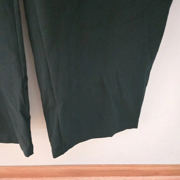 Zara Dark Green Pull On Wide Leg Pants Size LARGE - Picture 2 of 12